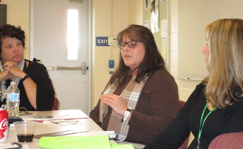 speaking about trade school education at roundtable