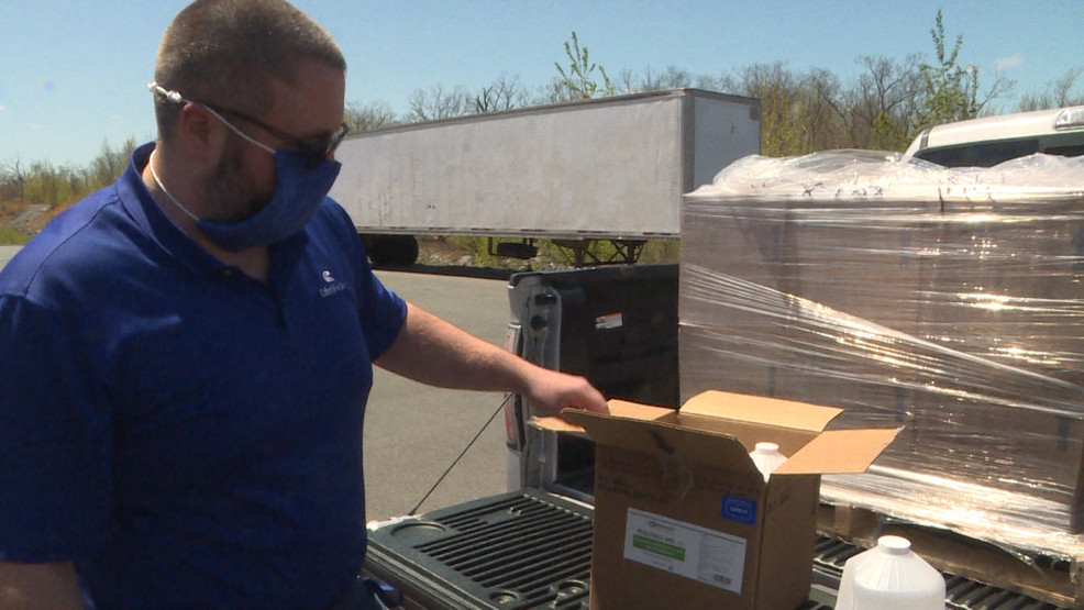 100 gallons of sanitizer