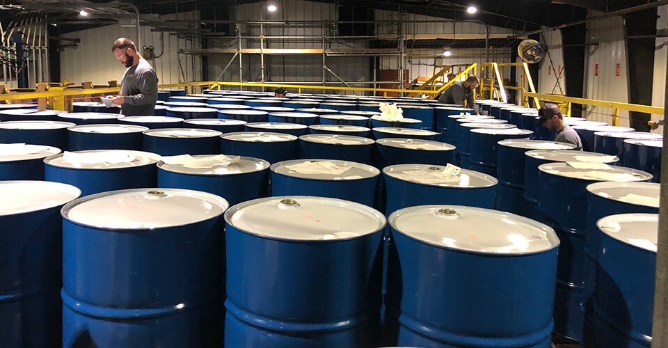 Sanitizer production at ethanol facilities 